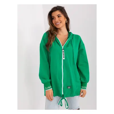 Green long hoodie