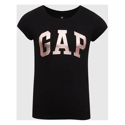 Black girls' T-shirt with GAP logo