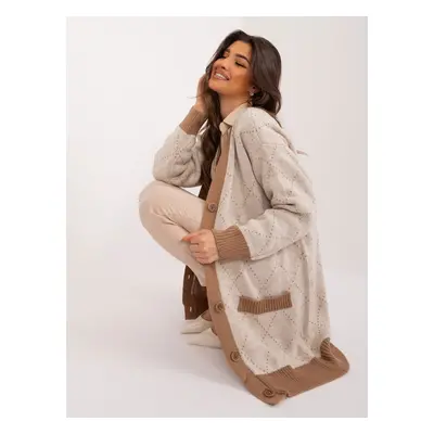 Light beige oversize cardigan