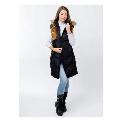 Women's quilted vest GLANO - black