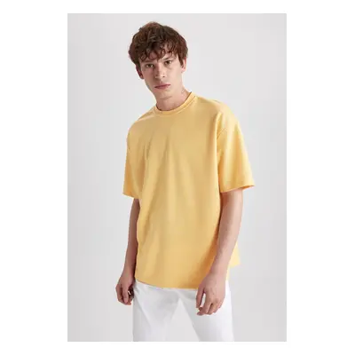 DEFACTO Oversize Fit Crew Neck Short Sleeve Heavy Fabric Basic T-Shirt