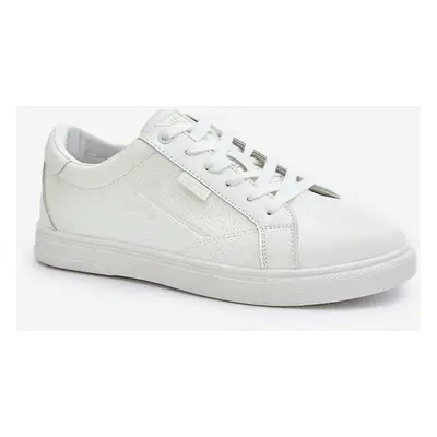 Men's sneakers made of eco leather Big Star Hi-Poly System white