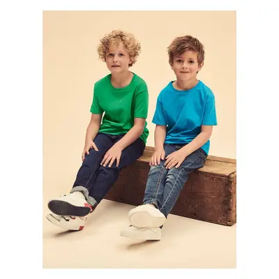 Green children's t-shirt in combed cotton Fruit of the Loom