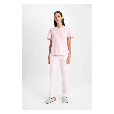 DEFACTO DFC - Fall in Love Regular Fit Short Sleeve Pajama Set