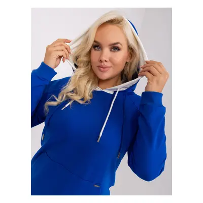 Women's cobalt sweatshirt basic plus size