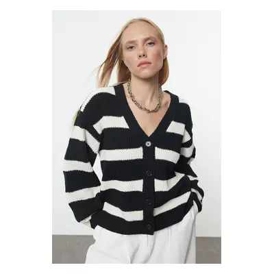 Trendyol Mink More Sustainable Wide Pattern Soft Texture Knitted Cardigan