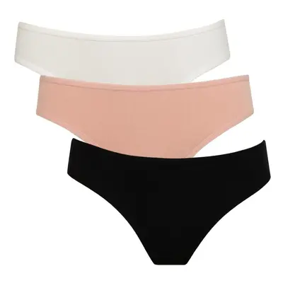 DEFACTO Fall in Love Rib 3-Packed Brazilian Slip Briefs