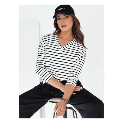 VARASE women's striped blouse white Dstreet