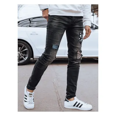 Men's Black Denim Dstreet Pants