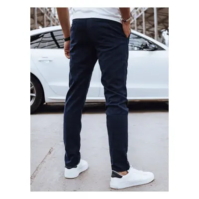 Men's casual trousers, navy blue, Dstreet