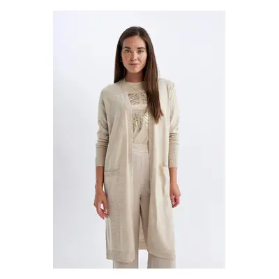 DEFACTO Regular Fit V-Neck Long Knitwear Cardigan