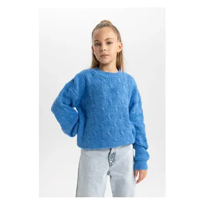 DEFACTO Girl's Crew Neck Sweater