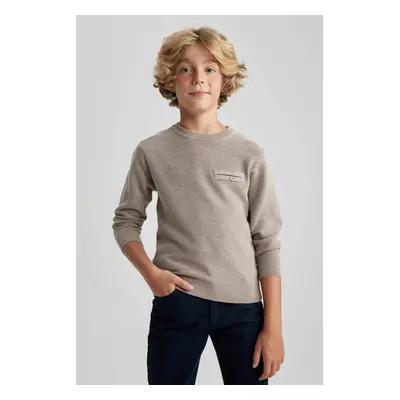 DEFACTO Boy's Crew Neck Knitwear Sweater