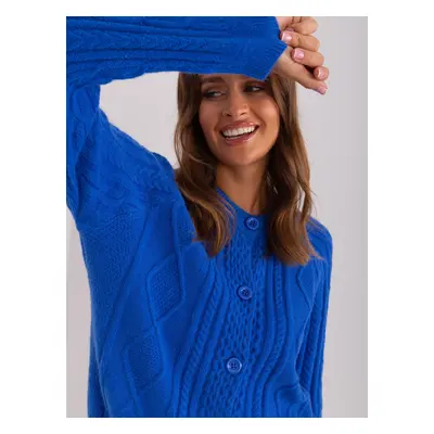 Cobalt Blue Cable Knit Sweater