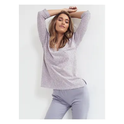 Pyjamas Cana 3/4 S-XL pink-grey