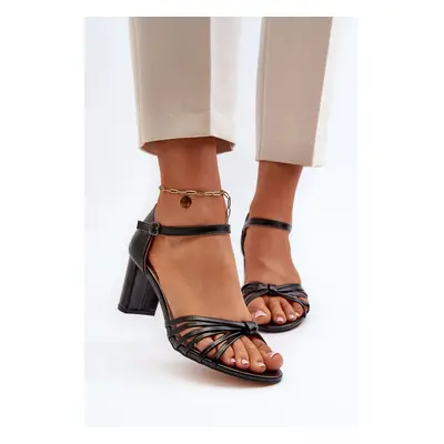 Women's High Heeled Sandals Black Pyrrette