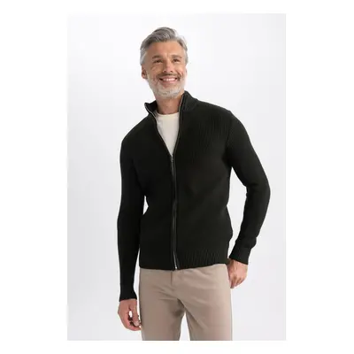 DEFACTO Standard Fit Half Turtleneck Knitwear Cardigan