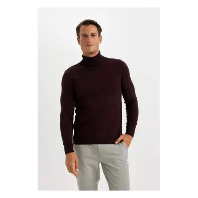 DEFACTO Slim Fit Slim Fit Turtleneck Basic Plain Knitwear Sweater