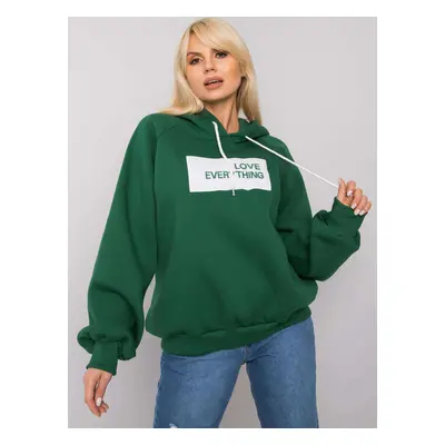 Dark green padded sweatshirt