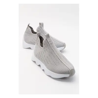 LuviShoes Bubny Gray Knitwear Women's Sneakers