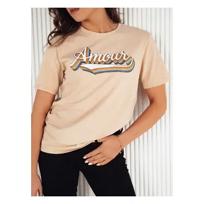 AMOURETTE women's t-shirt beige Dstreet