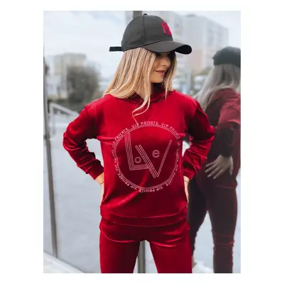 Women's velvet set VIP PRIVATE burgundy Dstreet