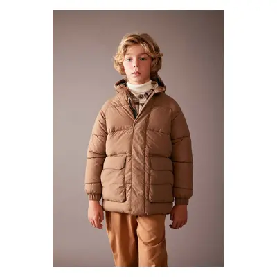 DEFACTO Boy's Water Repellent Hooded Coat