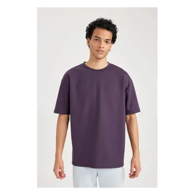 DEFACTO Oversize Fit Crew Neck Short Sleeve Heavy Fabric Basic T-Shirt