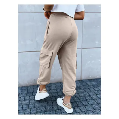 Women's sweatpants BAGGY beige Dstreet