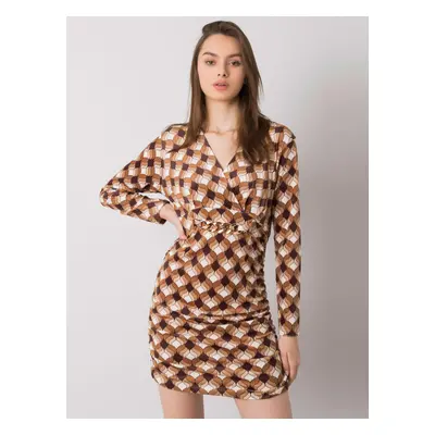 Brown velor dress with Montilla patterns