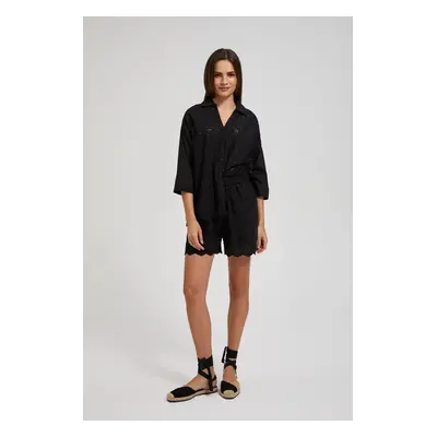 Women's Linen Shorts MOODO - Black