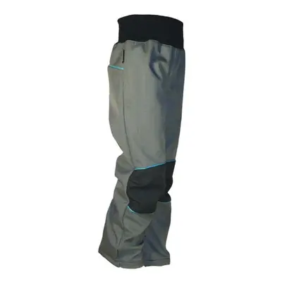 Children's softshell pants SUMMER / gray-black