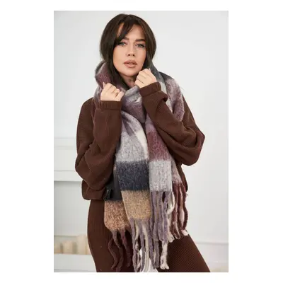 6060 Women's scarf brown + grey