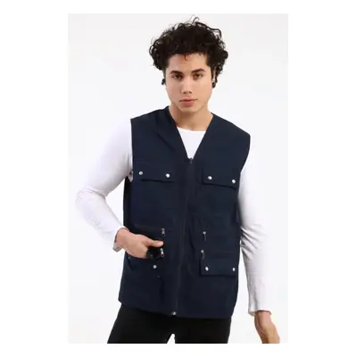 94105 Dewberry Multi-Pocket Mens Vest-NAVY