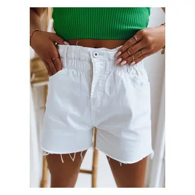 Women's denim shorts CHLOE white Dstreet