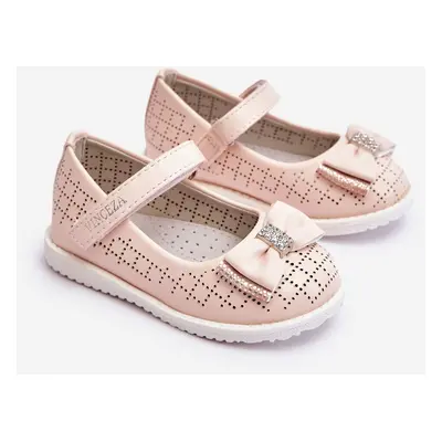 Children's ballerinas with Velcro bow pink Halle