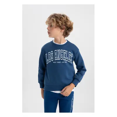 DEFACTO Boy's Crew Neck Thick Sweatshirt