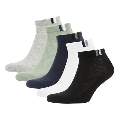 DEFACTO Men's 5-Piece Cotton Booties Socks