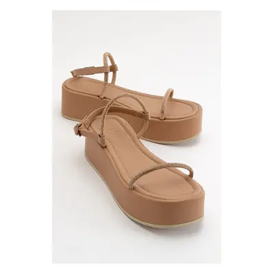 LuviShoes Ekos Beige Women's Sandals