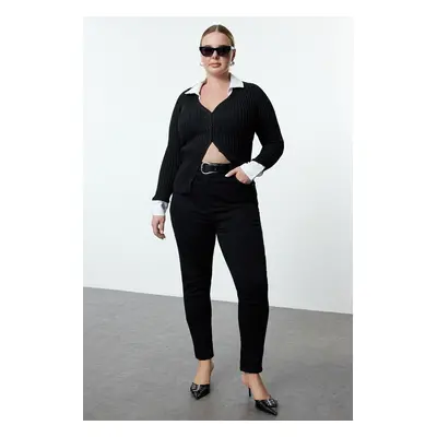 Trendyol Curve Black High Waist Plus Size Skinny Jeans