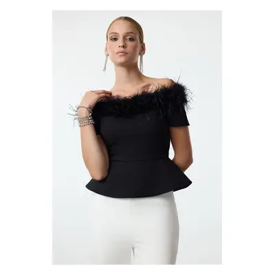 Trendyol Black Carmen Collared Blouse