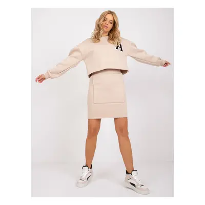 Beige tracksuit with skirt Brixen