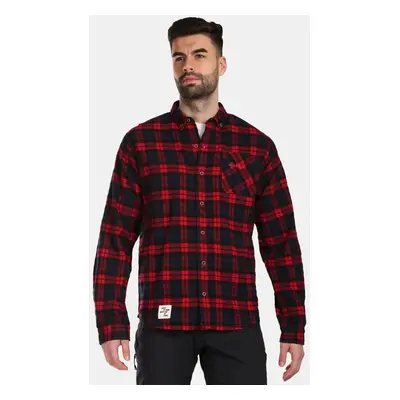 Men's sports flannel shirt Kilpi FLANNY Red