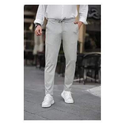 34958 Dewberry Slimfit Jogger Seasonal Mens Trousers-LIGHT GREY