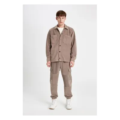 DEFACTO Regular Fit Fleece Sweatpants with Cargo Pockets