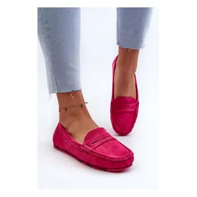 Women's Eco Suede Loafers Big Star Memory Foam System Fuchsia