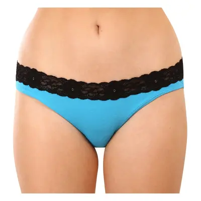 Women's panties Styx with lace blue