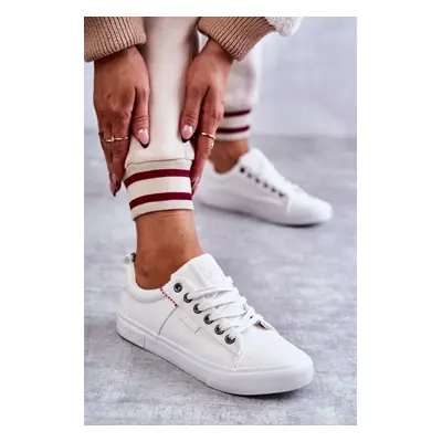 Women's sneakers made of low material Big Star KK274003 White