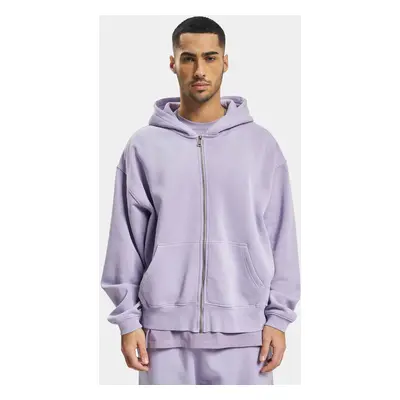 DEF Zipper Hoody Purple Washed