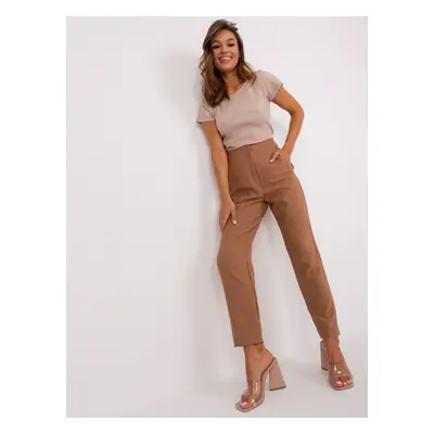 Brown straight elegant trousers OCH BELLA